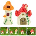thumbnail image 3 of 6 uds Mini casa de resina pequeña casa ornamento pequeña casa en miniatura Micro decoración de jardín, 3 of 6