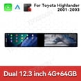thumbnail image 3 of TPXINXIN Dual 12.3 inch Screen Car Radio For Toyota Highlander 2001-2003 Android GPS Navigation Multimedia Video Player Stereo Receiver Head Unit, 3 of 15