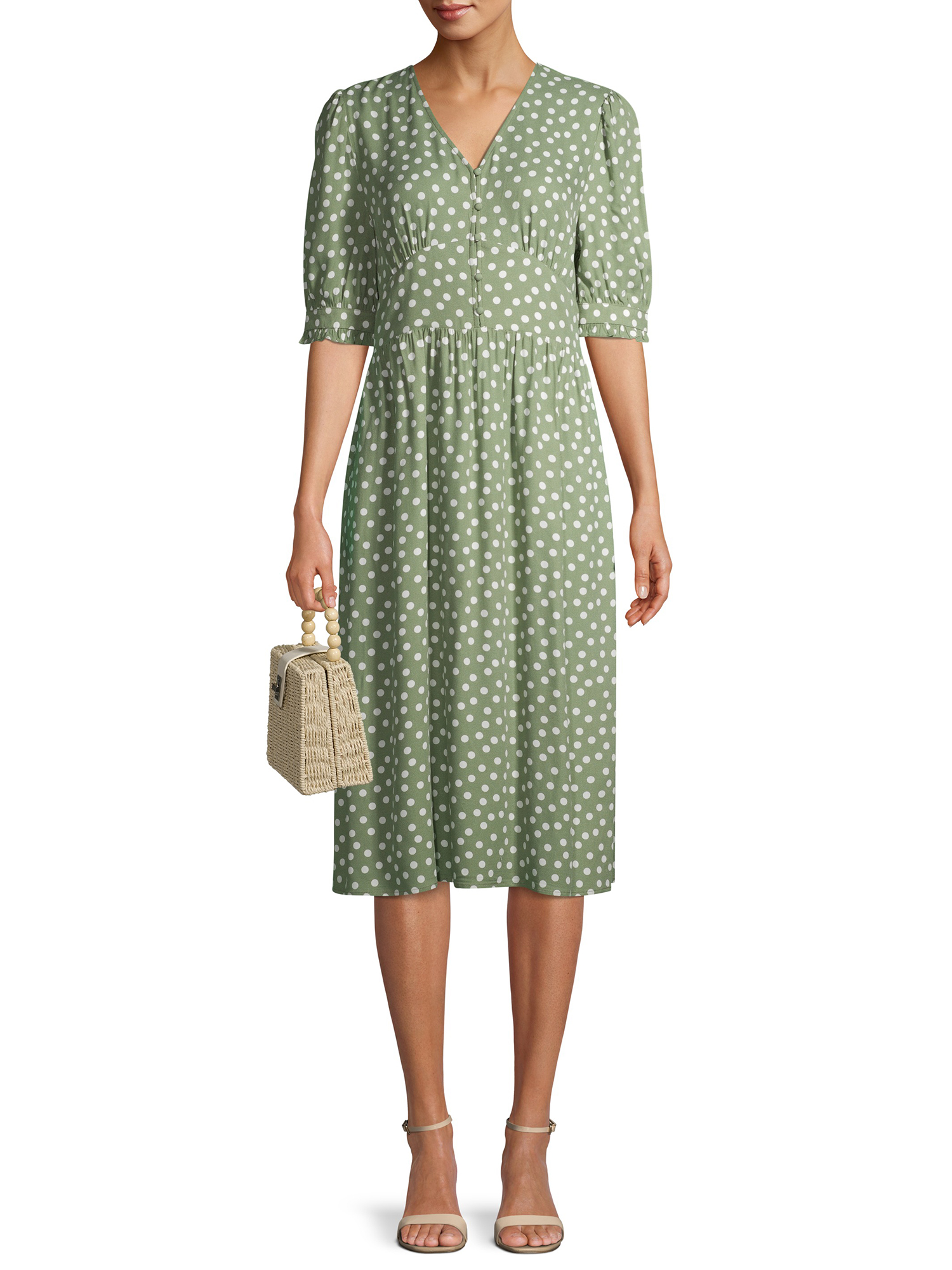 time and tru midi dress