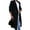 Black L, variant on Women's Long Coat Fall Winter One Button Closure Lapel Jacket Loose Fit Solid Color Overcoat for Office Casual Wear