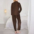 thumbnail image 5 of Bingfone Womens Pajama Sets Vintage Wood Print,Long Sleeve Loungewear Pajamas Set-Large, 5 of 9