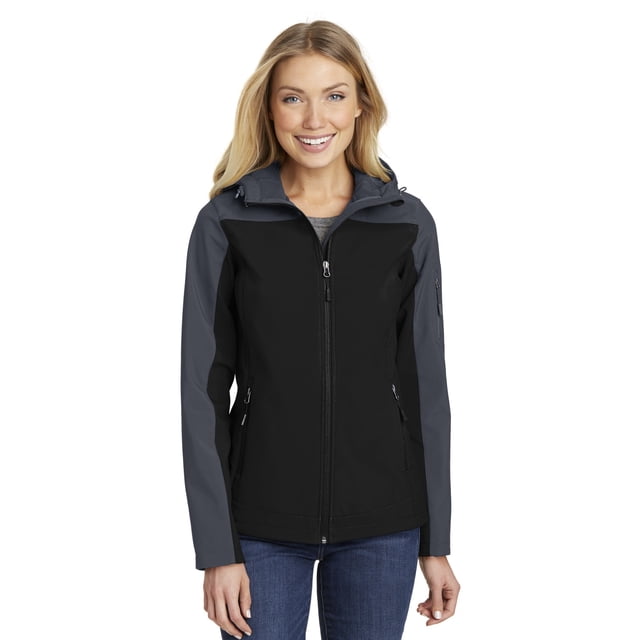 Chaqueta Soft Shell Core con capucha para mujer Port Authority®. L335 Autoridad Portuaria L335