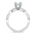 thumbnail image 3 of Empire Jewelry 1.8 Ct Asscher Cut Solitaire Diamond Ring - Twisted Shank Engagement Ring - 14K White Gold Plated Jewelry for Women's Special Occasions, 3 of 3