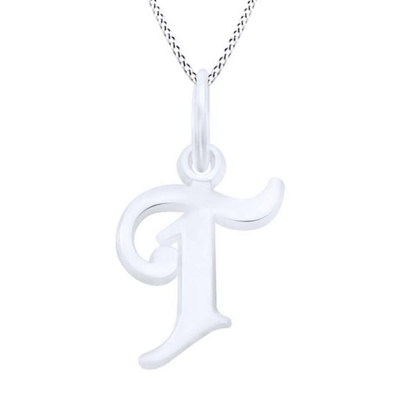 AFFY Initial "T" Pendant Necklace In 14k White Gold Over Sterling Silver