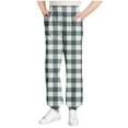 thumbnail image 2 of Frostluinai Plaid Joggers for Teen Girl 3-15Y High Waist Baggy Cinch Bottom Pants Funny Color Block Dancewear Y2K Sweat Pants with Pocket, 2 of 6