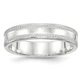 thumbnail image 1 of 5 mm Sterling Silver Design Edge Band - Size 8, 1 of 1