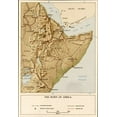 thumbnail image 2 of Vintage Maps 23x32 Gold Ornate Wood Framed with Double Matting Museum Art Print Titled - Horn of Africa 1969, 2 of 4