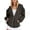 Black, variant on Ediodpoh Women's Casual Solid Color Zipper Pocket Hoodie Womens Hoodies with Zippers Black S