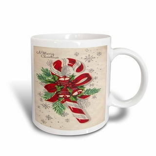 CHRISTMAS CANDY CANES & PEPPERMINTS' mug - 5 dollar mugs (5dms) ($5 mugs)