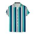 thumbnail image 4 of TAIAOJING Men's Short Sleeve Button Down Shirts Spring Summer Casual Striped Printed Top Blouse Beach Shirt, 4 of 4