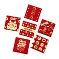 thumbnail image 2 of Tnarru 6 Pcs Enveloppes Rouges du Nouvel An, Petites Cartes de Vœux Carrées, Enveloppes d'Argent Chanceuses Hong Bao pour Festival, 2 of 8