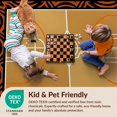 thumbnail image 4 of Design&I 6'x9' Ultra Soft Area Rug, Tan Warm Honey Basketball Design Dynamic Court Motif with Bold Border Fluffy Washable Non Shedding for Guest Room Bedroom Living Room, 4 of 7