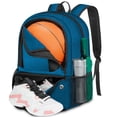 thumbnail image 1 of Mochila de Baloncesto YOREPEK Ligera con Portabalones Azul, 1 of 9