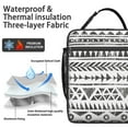 thumbnail image 4 of Vintage Tribal Style Lunch Tote, Reusable Waterproof Insulated Meal Bag with Multi-Pockets & Thermal Layers, Bohemian Aesthetic Soft Cooler for Office & Outdoors, 4 of 5
