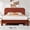 Terracotta, variant on VELOCAVA King Size Bed Frame with Rounded Headboard and Soft Curved Design, Beige