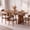 Walnut, variant on 63" Dining Table Mid Century Modern Wood Rectangular Table with Scratch Resistant Surface Seats 6 for Dining Room Kitchen