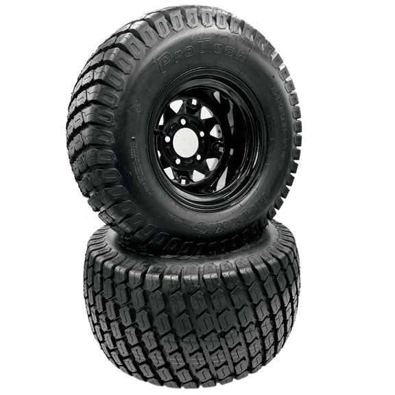Set of 2 - 24x12.00-12 4 Ply Turf Tech Tire & Wheel Assembly