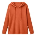 thumbnail image 4 of Perfectbot Womens Lightweight Waffle Knit Hoodie Pullover V Neck Long Sleeve Fall Casual Sweatshirt, 4 of 6