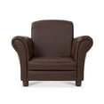 thumbnail image 3 of Melissa & Doug Brown Coffee Faux Leather Child’s Armchair (Kid’s Furniture, 23”L x 17.5”W x 18.3”H), 3 of 4