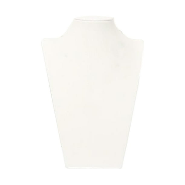 Elegante collar, cadena, joyería, busto, adorno, joyería, organizador, maniquí, PU, colgante, collar, modelo de exhibición, para mujeres, hogar, dormitorio, encimera B-Blanco Sunnimix Collar Busto Titular