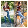 thumbnail image 7 of KLL Fire Rescue With Red Helmet And Truck Print Women's Long Sleeve Pajamas with Pants Sleepwear Loungewear 2 Set-Large, 7 of 7