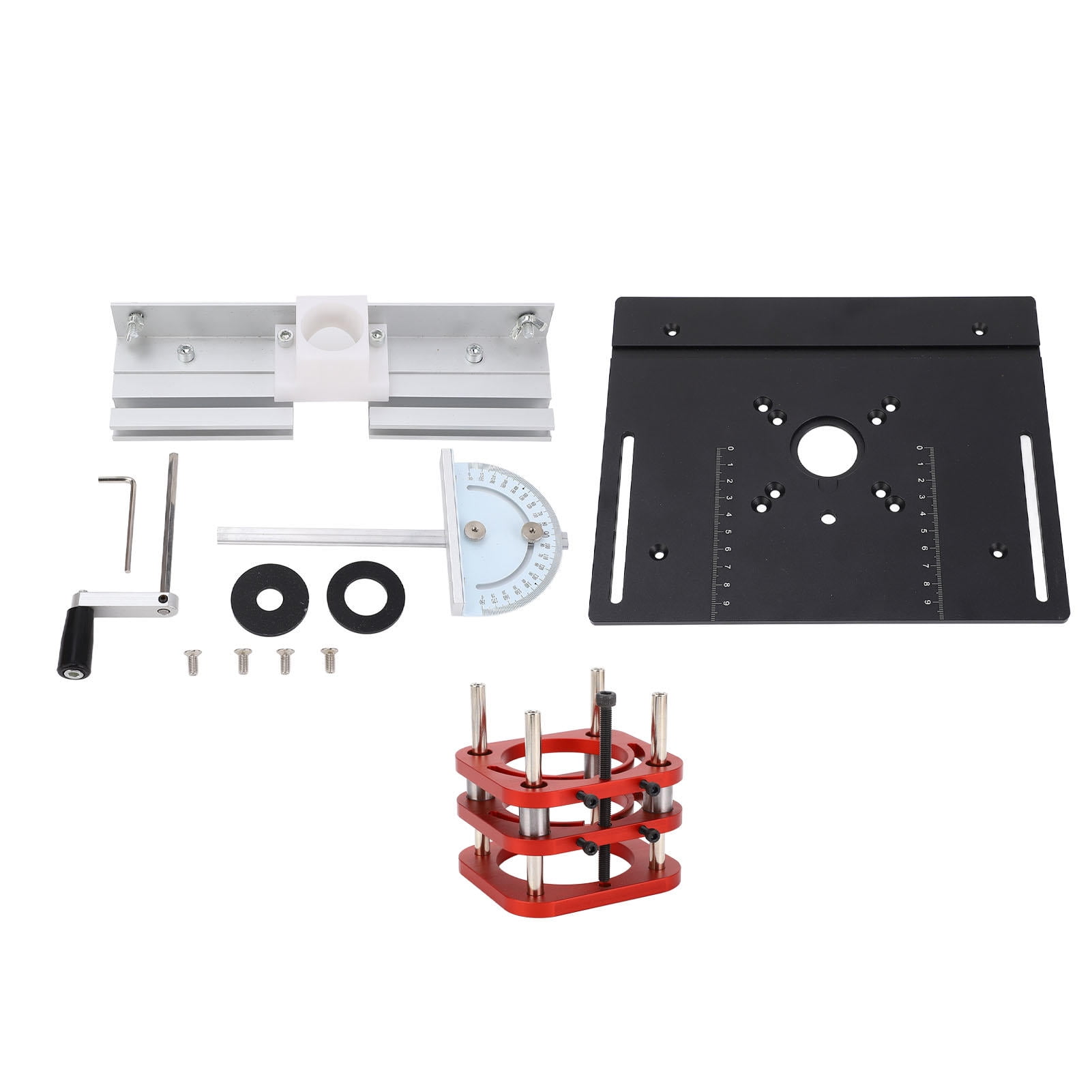 Yajisi 51mm Manual Lifting Router Table Base – Universal 64‑66mm Motor, 2″ Stroke, Aluminum Alloy, Easy Install