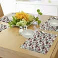 thumbnail image 4 of Ambesonne Country Place Mats Set of 4, Watercolor Pink Roses, Standard Size, Dark Coral Maroon, 4 of 6