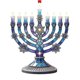 thumbnail image 1 of Ireezec Hanukkah Ornament with Star of Snowflake Design - Blue Enamel Metal Hanging Decor for Car Mirror Holiday Tree Window Display Jewish Festival of Lights Gift, 1 of 8