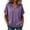 Purple, variant on Casual Tops for Women Solid V-Neck Hooded Short Sleeve Shirt Casual Summer Plus Size Clothes 2026