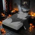 thumbnail image 2 of Homewish Halloween Bat Twin Sheets, Gothic Animal Bedding, Gray Black, 3 Pieces (1 Flat Sheet, 1 Fitted Sheet and 1 Pillowcase), 2 of 6