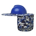 thumbnail image 6 of Hard Hat Sunshade, High Visibility Full Brim Neck Sun Shield for Hardhats-Blue Camo, 6 of 6