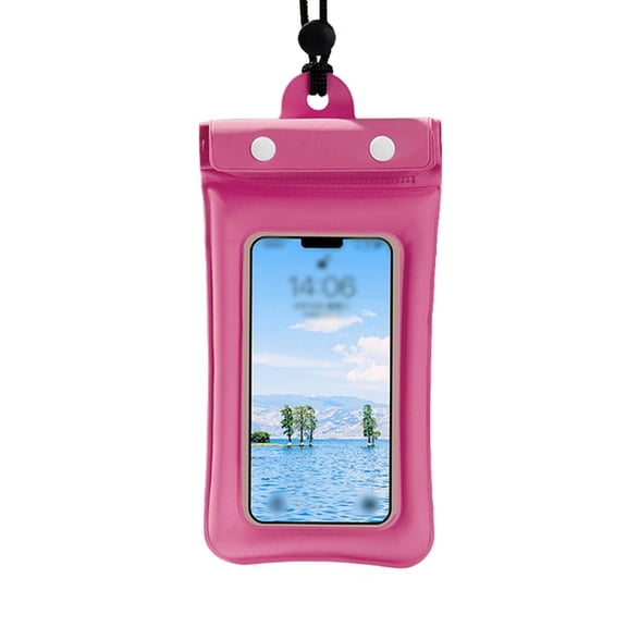 Sonducket Estuche para teléfono Impermeable Deportes acuáticos Natación Bajo el agua Teléfono celular Protector de bolsa seca con cordón Estuche de Deportes acuáticos Rosa roja Sonducket OD024598-07