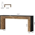 thumbnail image 2 of Tribesigns 70.9" Farmhouse Long Console Table, Wood Sofa Table Behind Couch for Hallway, Black, 2 of 7