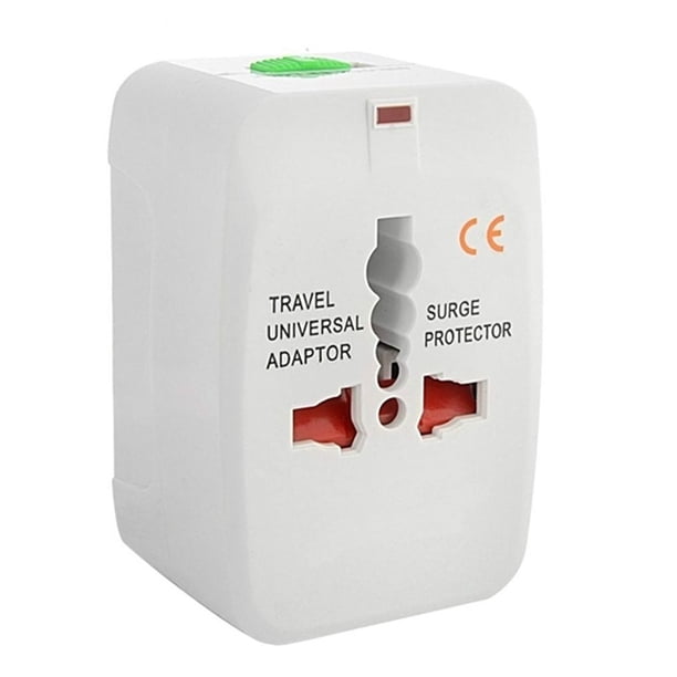 Adaptador de viaje universal universal Enchufe internacional Adaptador de enchufe de CA UE Reino Unido EE. UU. AU Enchufe Cargador Convertidor Jumpingount DZ4387-02B