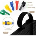 thumbnail image 4 of 120PCS Fastening Cable Ties Reusable, 6 Inch Charger Cord Organizer Cable Wire Straps Connectable Cords Management Wraps for Electronics, TV, Computer, Desk, Home, Office - Colorful, 4 of 5