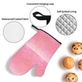 thumbnail image 3 of Honeii Sparkly Glitter Pattern Oven Mitts and Pot Holders, Silicone Oven Gloves,500 F Heat Resistant Oven Mitts Sets, 4PCS, 3 of 6
