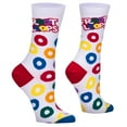 thumbnail image 3 of Cool Socks, Women's Funny Novelty Socks, Froot Loops Flavors Crew, Adult Medium, 3 of 6