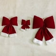 thumbnail image 4 of 9.84"x 7.87" Red Velvet Christmas Bows, Large Decorative Velvet Bows for Wreath, Garland, Tree Decor, Holiday Party Decoration, Bow, 4 of 7