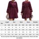 thumbnail image 2 of Vestido De Mujer Mini vestido femenino Casual Jacquard cómodo cuello redondo fiesta Clubwear traje de calle Ygjytge Vino Tinto M para Mujer, 2 of 6