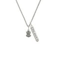 thumbnail image 2 of Delight Jewelry Silvertone Small Angel Silvertone Balance Bar Charm Necklace, 23", 2 of 4