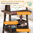 thumbnail image 6 of LINLUX 3 in 1 Kids Art Easel Drawing Board Double-Sided Whiteboard Chalkboard, Coffee, 6 of 10
