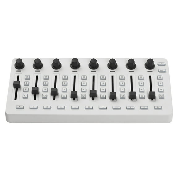 Walmeck MIDI Controller with 43 Buttons 8 Knobs 8 Push Buttons, BT Connection, Battery/Type-C Supply, USB MIDI Controlle Mixer for Electroacoustic Instruments