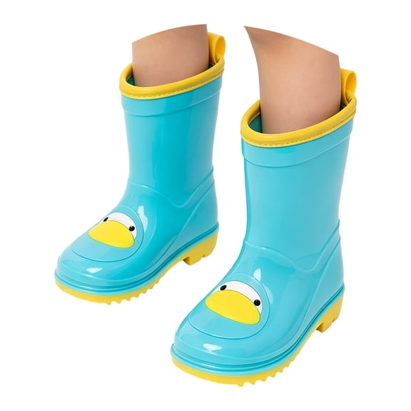 Otqutp Toddler Rain Boots Waterproof Lightweight Kids Rubber Boots Easy-On Rainboots Cute Cat Non-Slip Sole Rain Shoes for Boys Girls