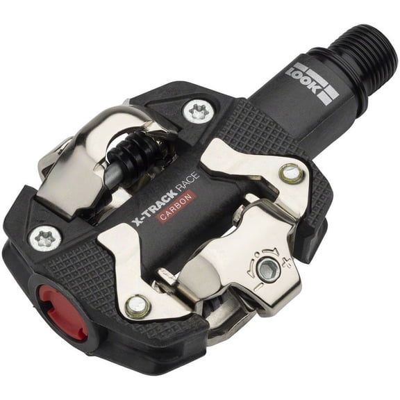 LOOK X-TRACK RACE CARBON Dual Sided Clipless MTB Pedals 9/16" Chromoly Axle Blk