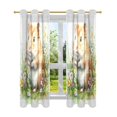 thumbnail image 7 of Yayeee Window Curtains Light Filtering 63"x42" Grommet Panel Pair Home Living Room Decor, Hamster Flower, 7 of 7