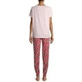 thumbnail image 3 of Secret Treasures Women's and Women's Plus T-Shirt and Joggers, 2-Piece Pajama Set, 3 of 6