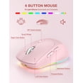 thumbnail image 4 of Combo de teclado y ratón inalámbricos SABLUTE KL3 PRO Rosa, 4 of 9