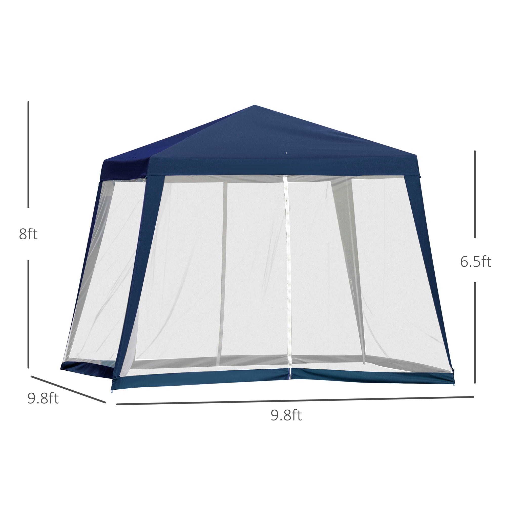 Outsunny 10x10ft Gazebo Tent w/ Netting 