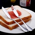 thumbnail image 4 of Juego de cuchillos esparcidores de queso, cuchillo de mantequilla de acero inoxidable de 4 piezas, pequeño sándwich, condimento, mermelada, pan, crema, cuchillos para canapé, espátula, 4 of 7