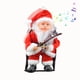 thumbnail image 1 of Figura de Papá Noel, adorno navideño de mesa, juguete infantil, regalo. Toca la guitarra, lleva gafas de sol, toca el violín, toca el saxofón, requiere 3 pilas AAA, decoración para festivales., 1 of 6